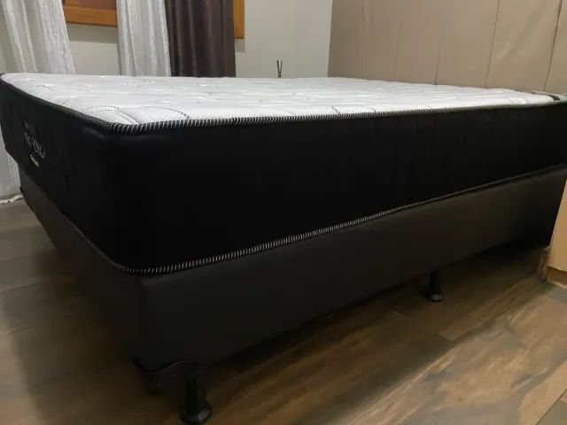 Cama Box Casal Ortobom Pró-Força - Colchão + Base, Quase Sem Uso - Foto 4