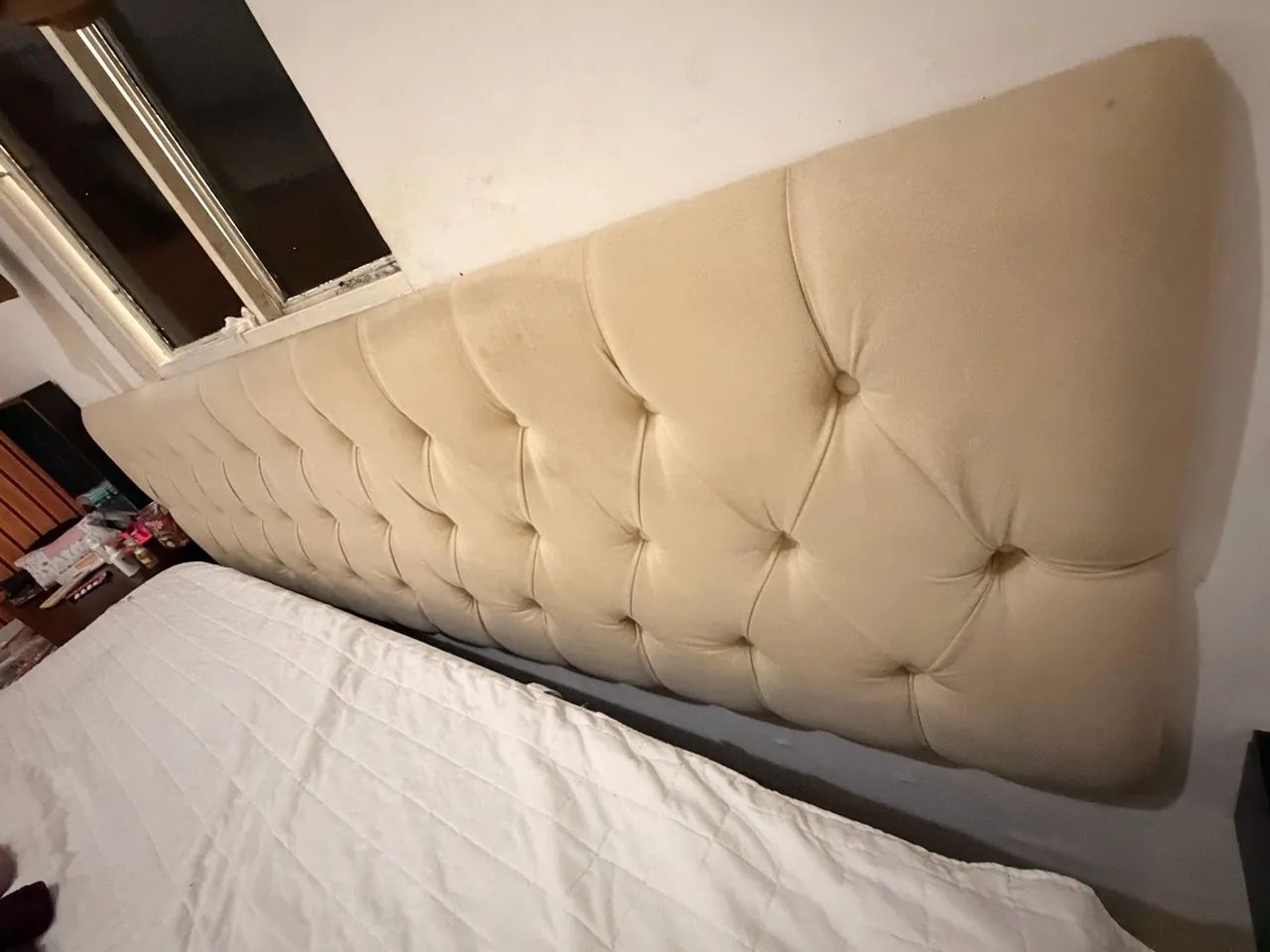 VENDO CABECEIRA KING ESTOFADA SUEDE - Foto 2