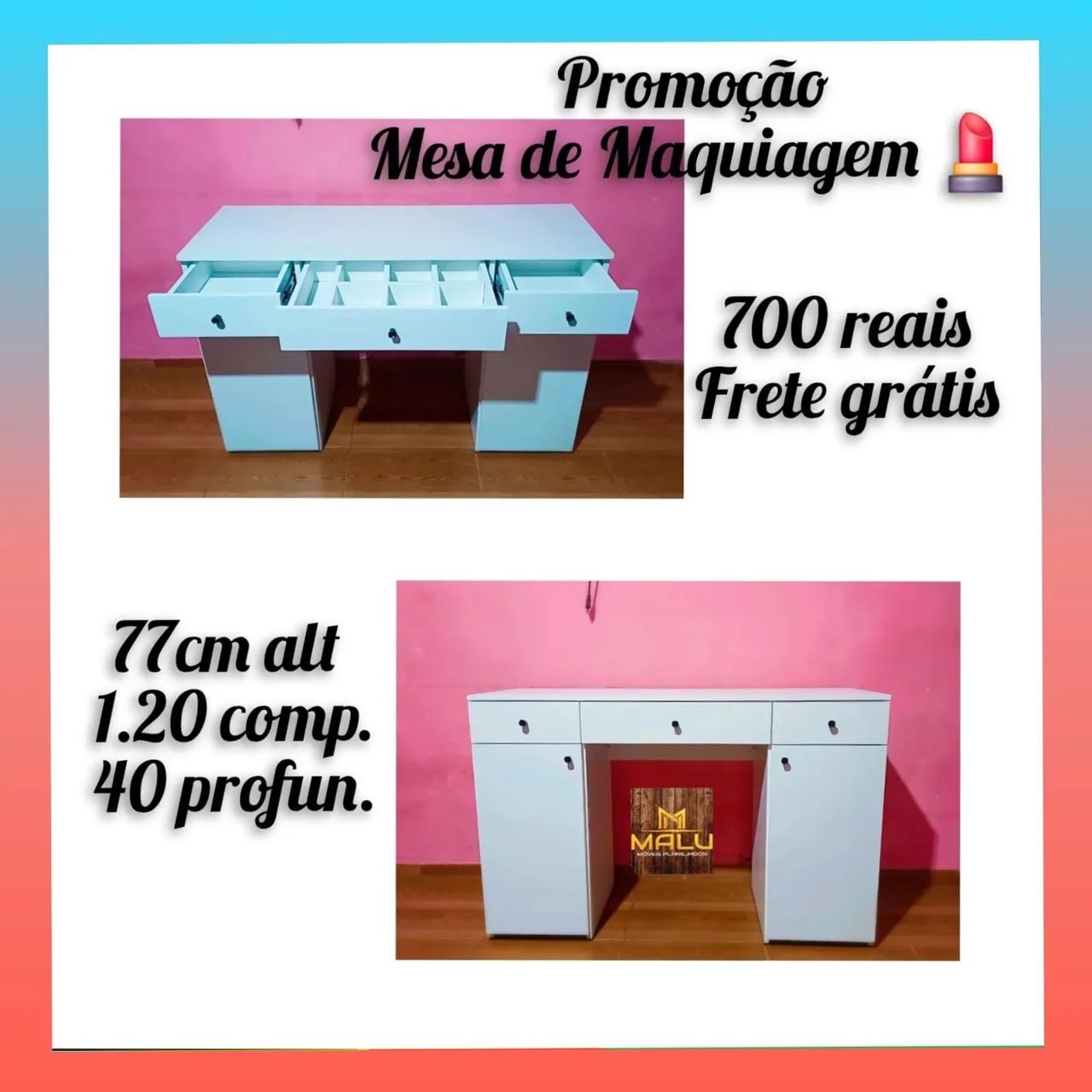 Promoção mesa de maquiagem 