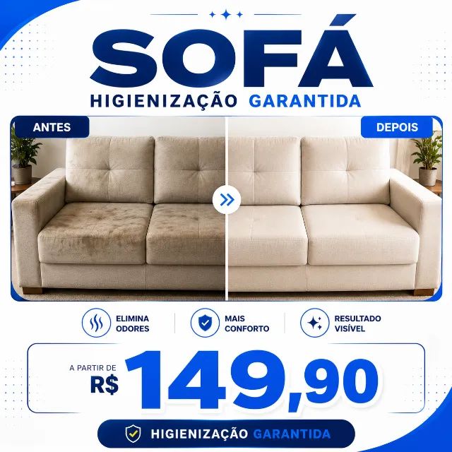 LAVAGEM DE SOFÁ EM PROMOÇÃO - LIMPEZA Á SECO 