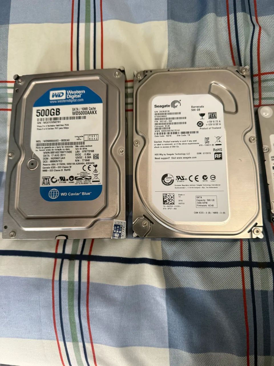Hds Sata 1 Tb e 500Gb