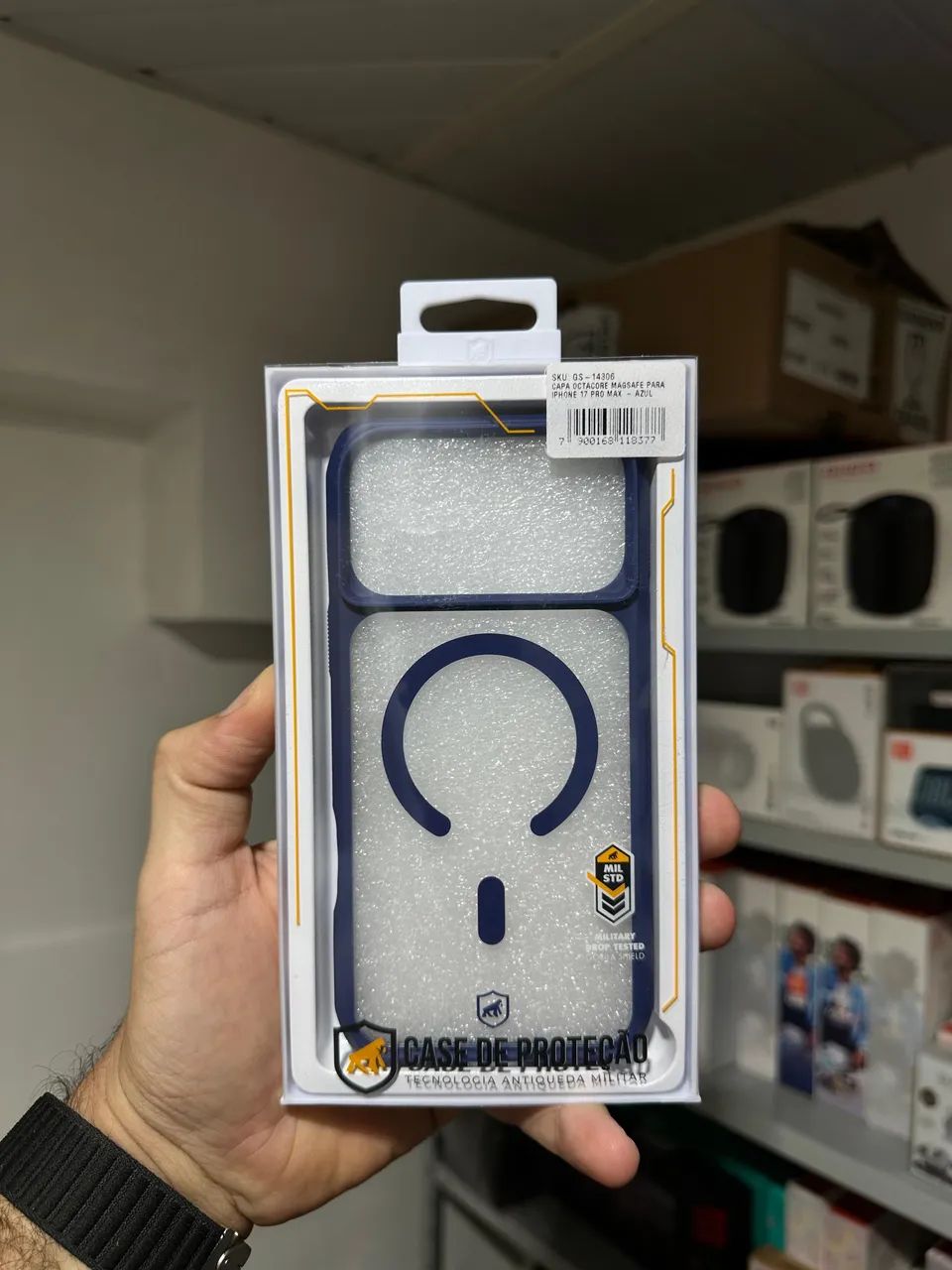 Capa Octacore Gshield para iPhone 17 Pro Max - Azul  - Foto 2