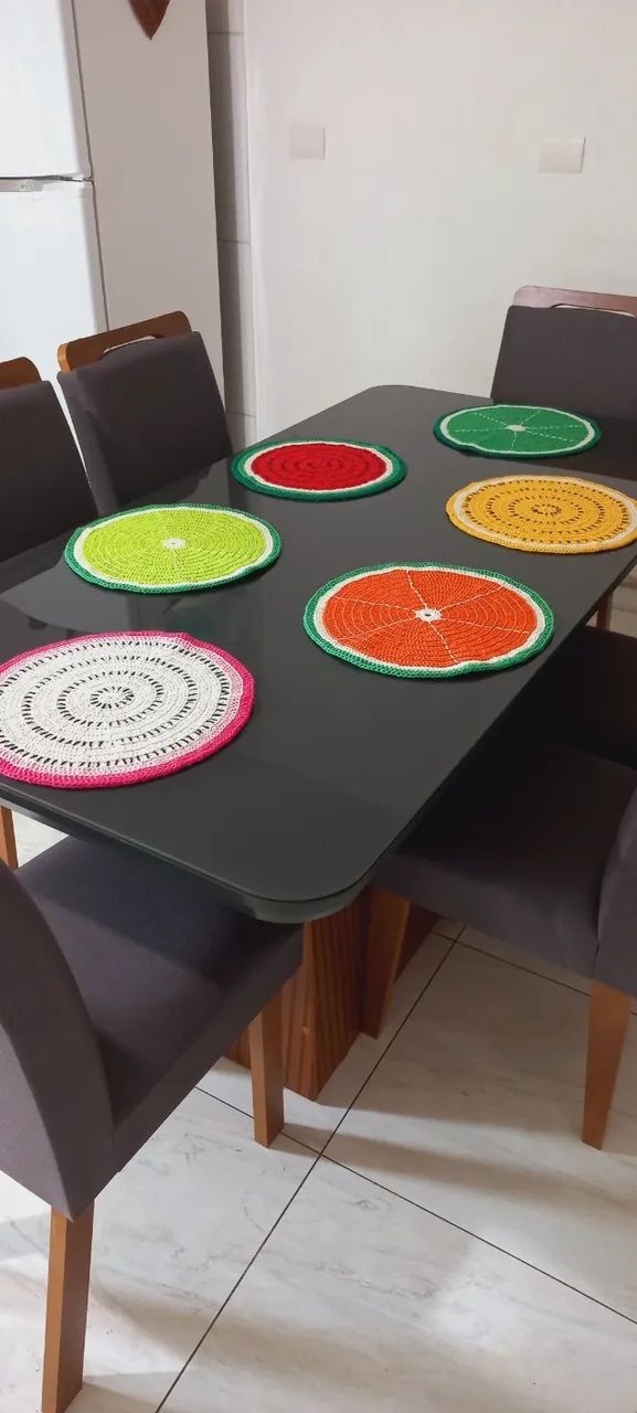 Toalha de mesa em crochê/ Sousplat em crochê/ Jogo americano em crochê  - Foto 3
