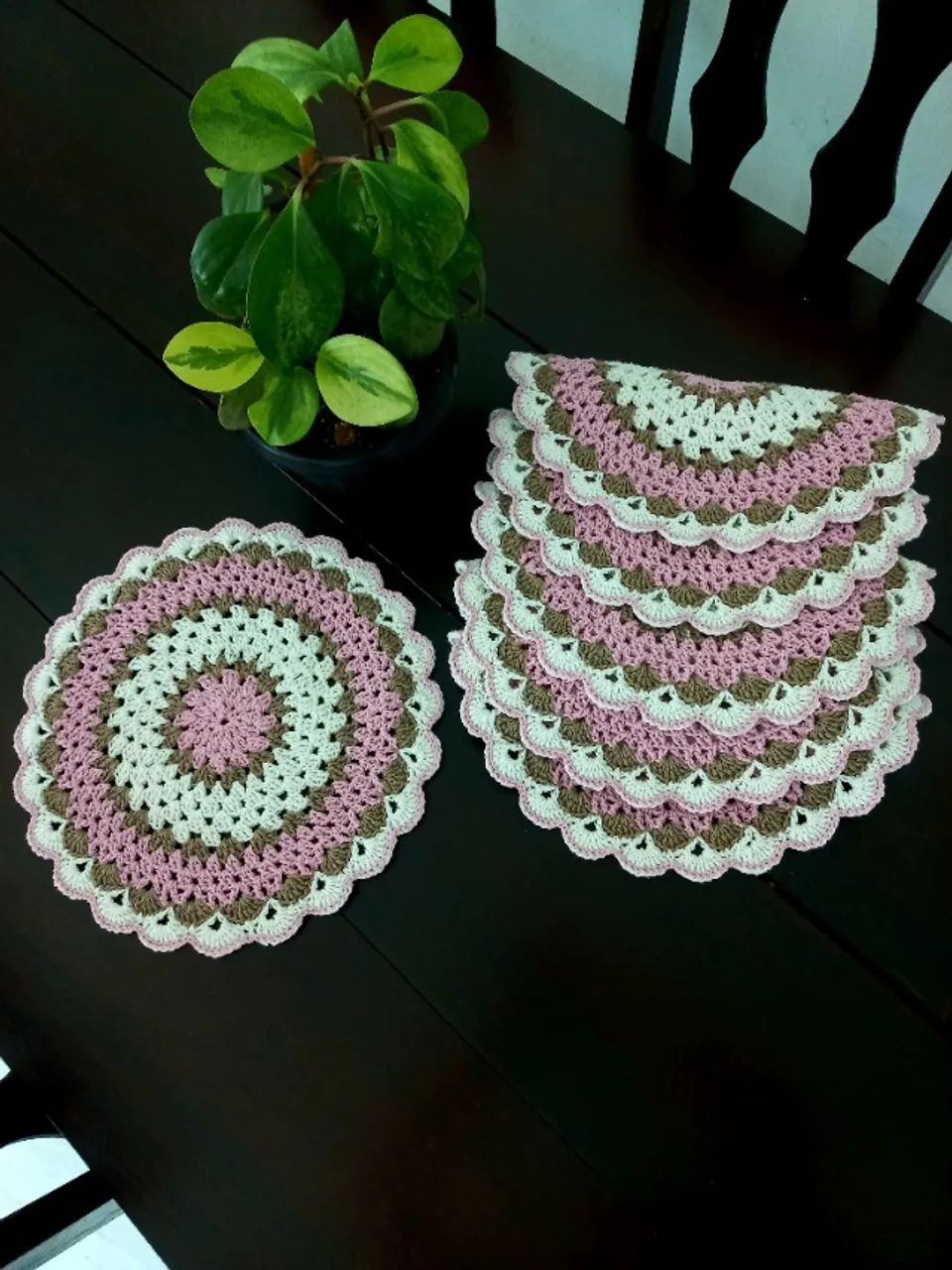 Toalha de mesa em crochê/ Sousplat em crochê/ Jogo americano em crochê  - Foto 6