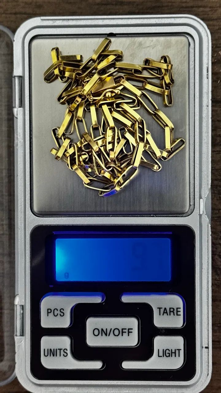 Corrente de ouro 18k 9.7gramas 570,00$ o grama 