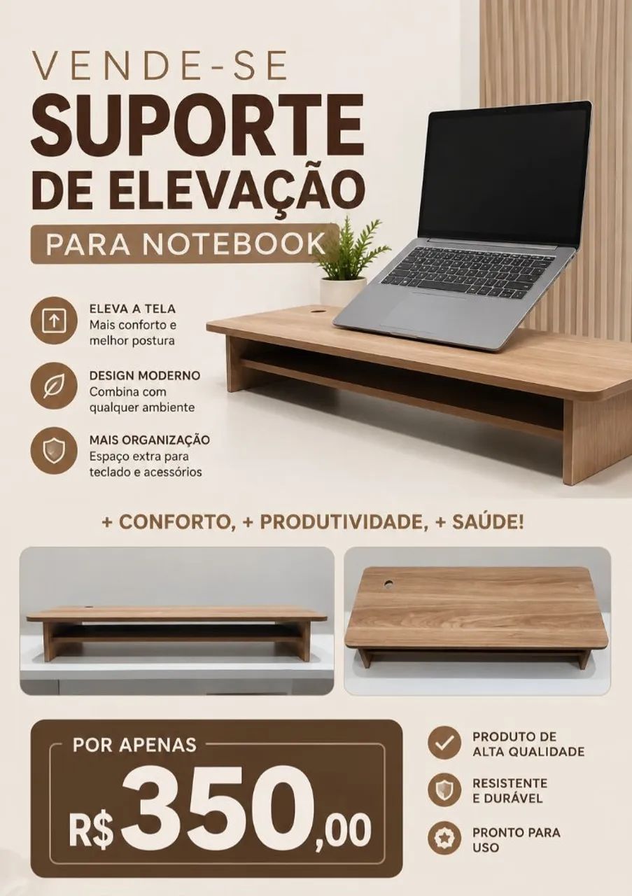 Suporte de elevação para notebook 