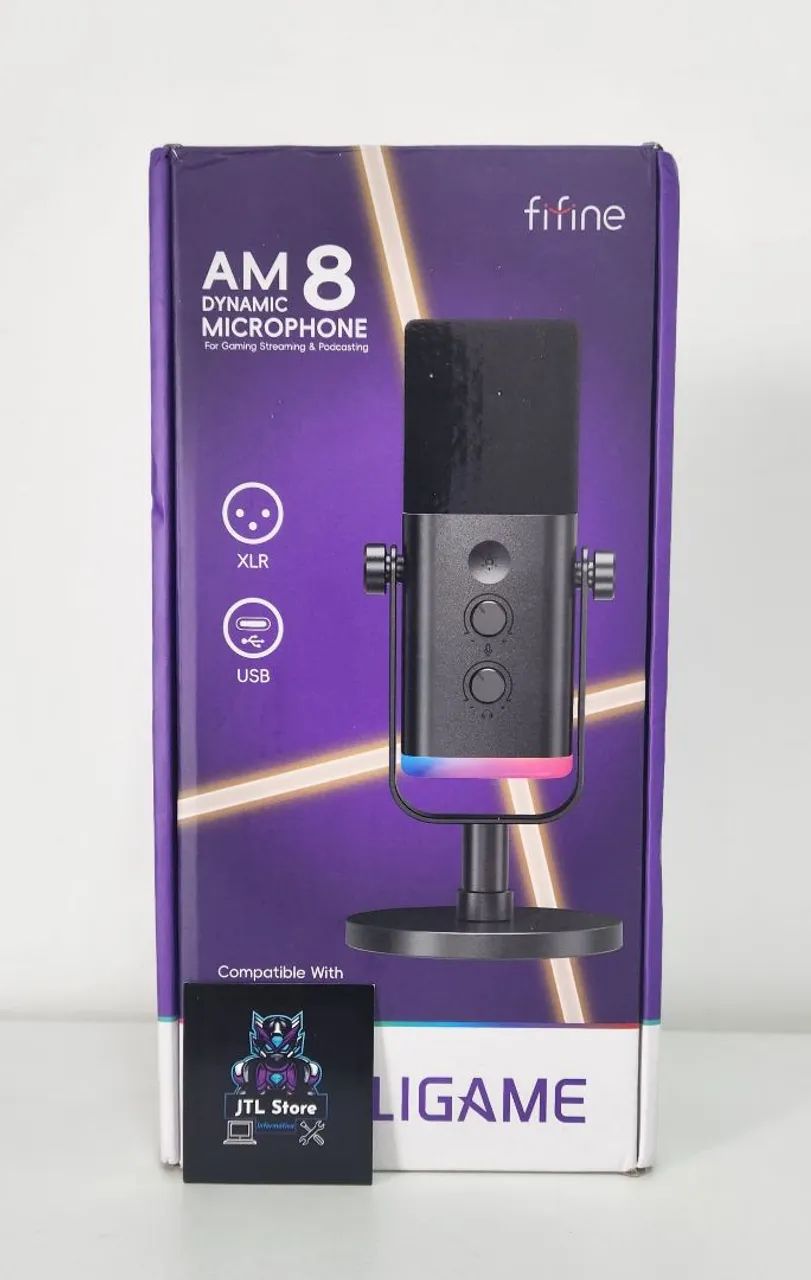 Microfone Fifine AM8 Dinamico XLR/USB (NOVO)