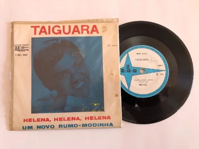 Raro! Taiguara: Helena, Novo Rumo, Modinha (1968) Disco Vinil Compacto