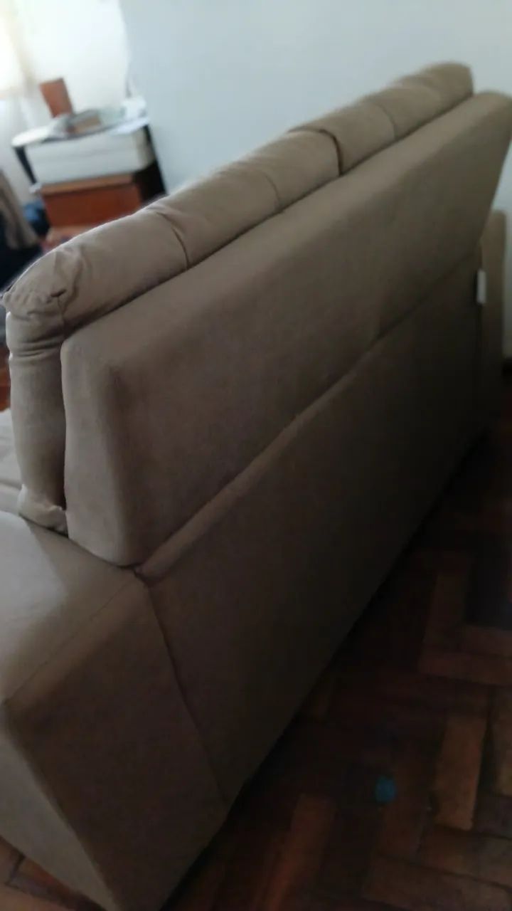 Sofa dois lugares cor castor velut - Foto 2