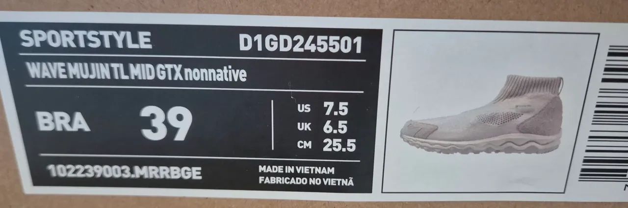 Tênis Mizuno Wave Mujin TL Mid Gore-Tex X Nonnative tam 39