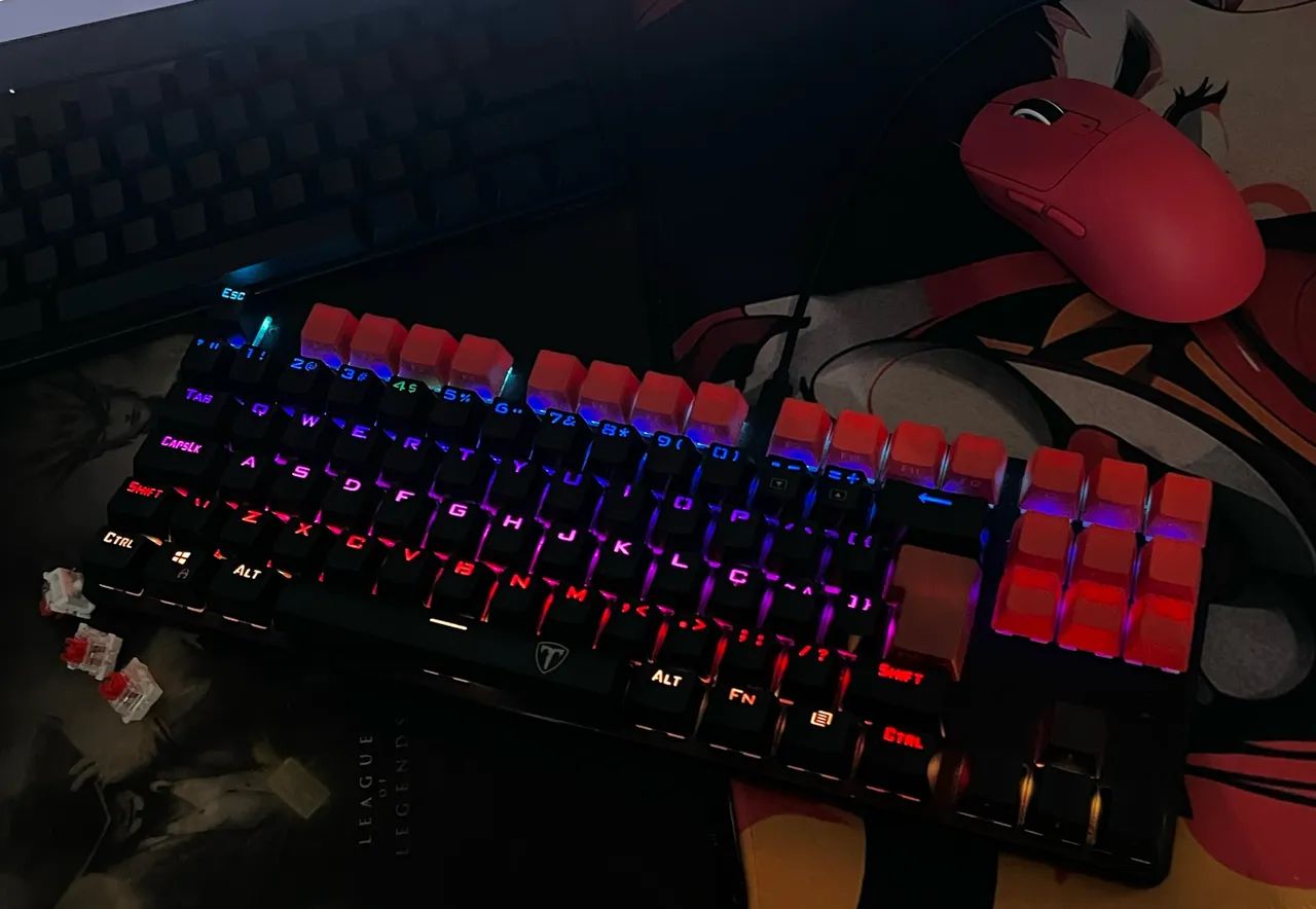 Teclado Mecânico T-Dagger Bora Switch Red - Foto 4