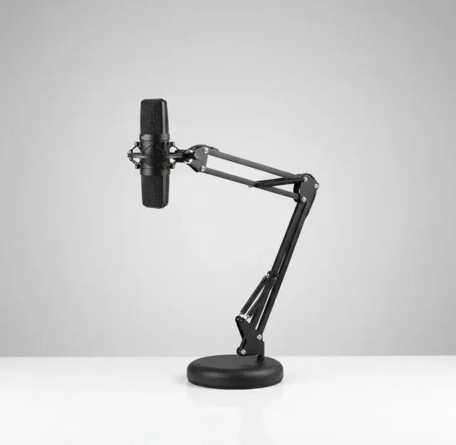 Suporte Articulado de Mesa para Microfone (Base Pesada | NOVO)