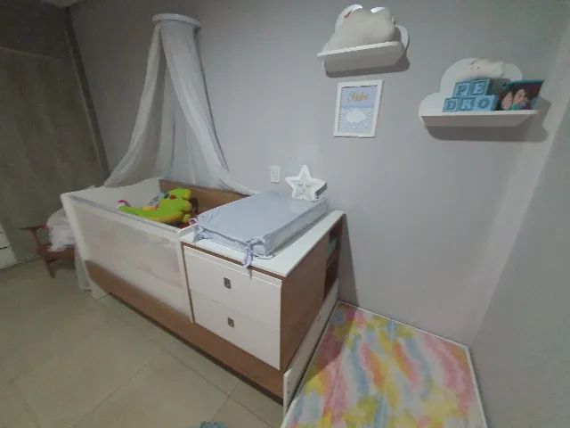 Berço Multifuncional Divicar , com cama auxiliar,  cômodas e colchões  - Foto 2