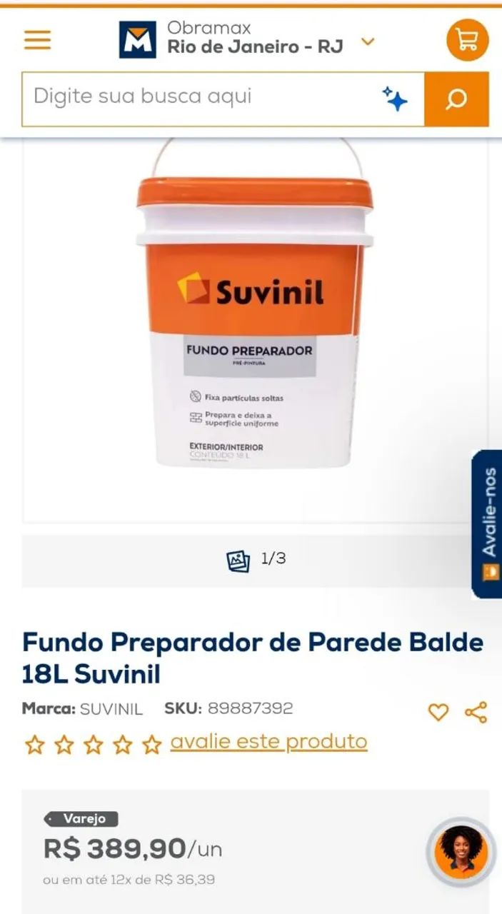 Fundo preparador Suvinil