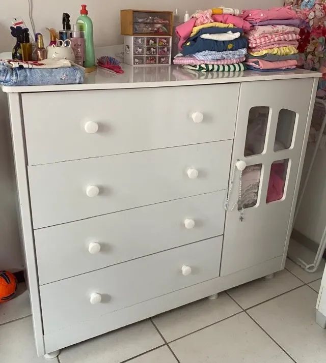 Cômoda infantil branca  - Foto 3