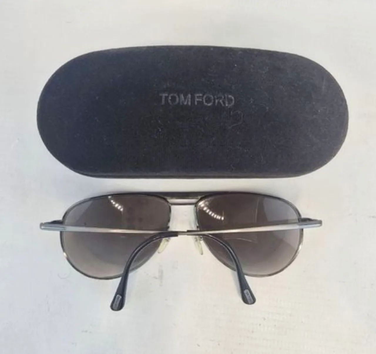 Óculos de sol aviador grife Tom Ford original com case masculino  - Foto 5
