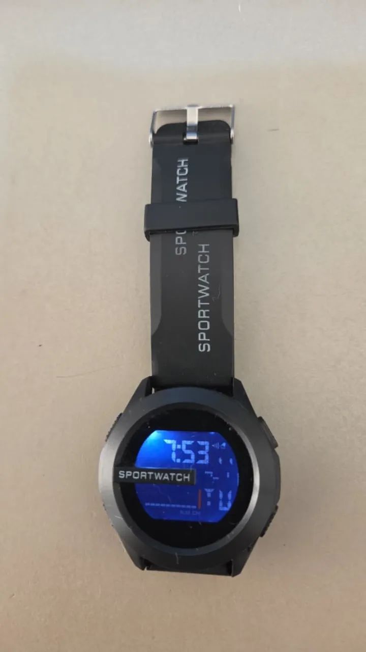 Relógio digital SportWatch com pulseira original em perfeitíssimo estado - Foto 2
