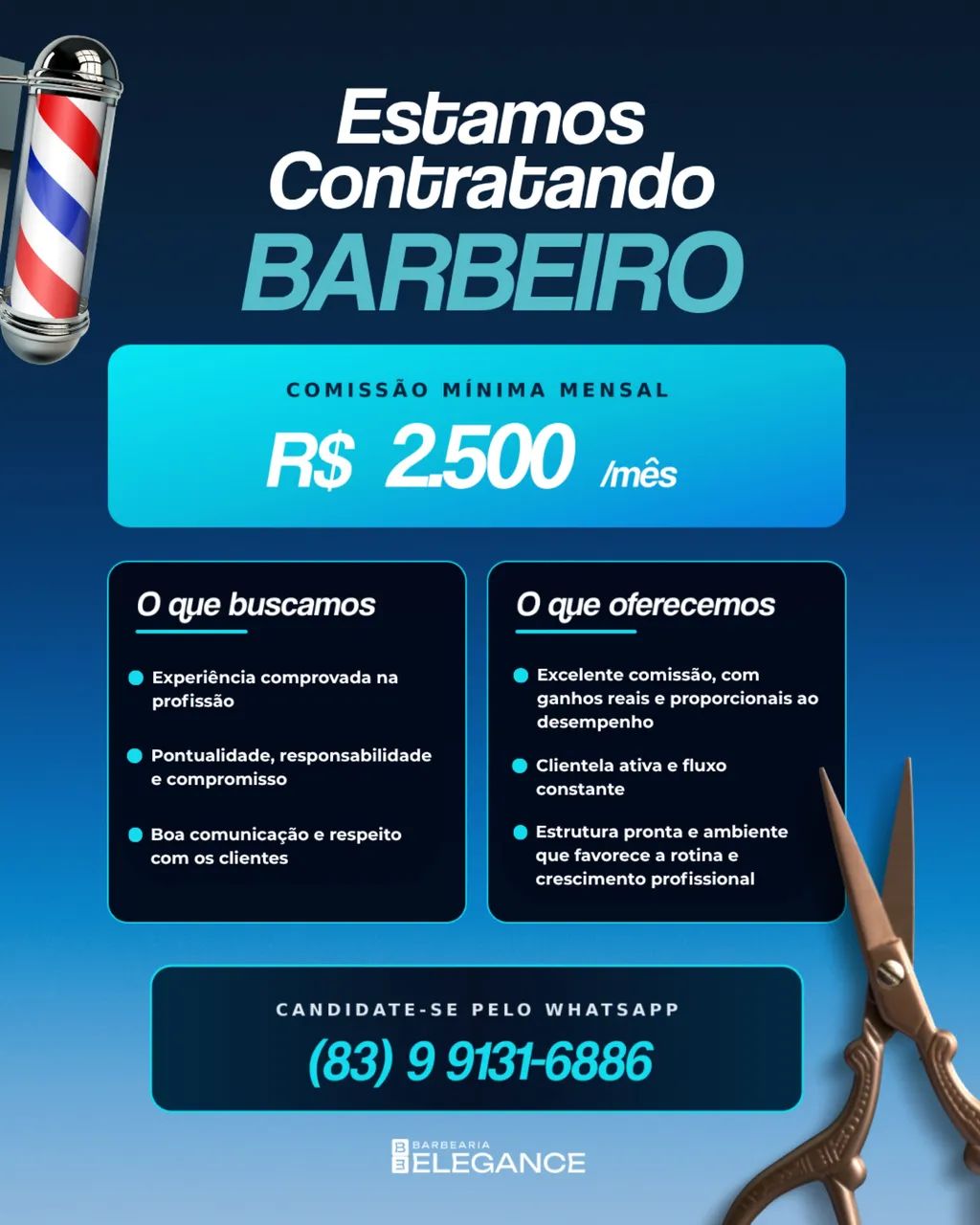 Vaga para barbeiro 
