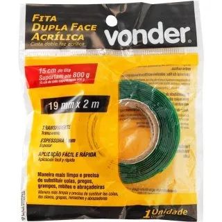Fita dupla face acrílica, 19 mm x 2 m, VONDER - Foto 2