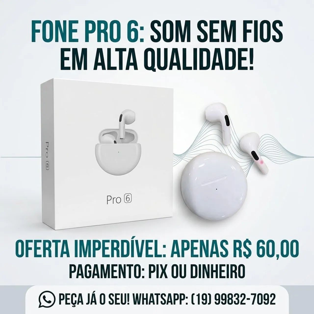 Fone bluetooth 