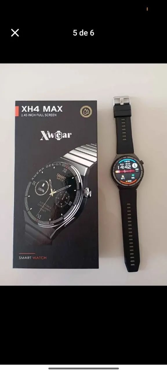 RELÓGIO SMARTWATCH XH4 MAX PRETO  - Foto 5