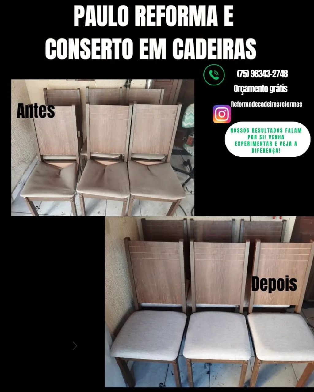 Reforma e conserto de cadeiras - Foto 4