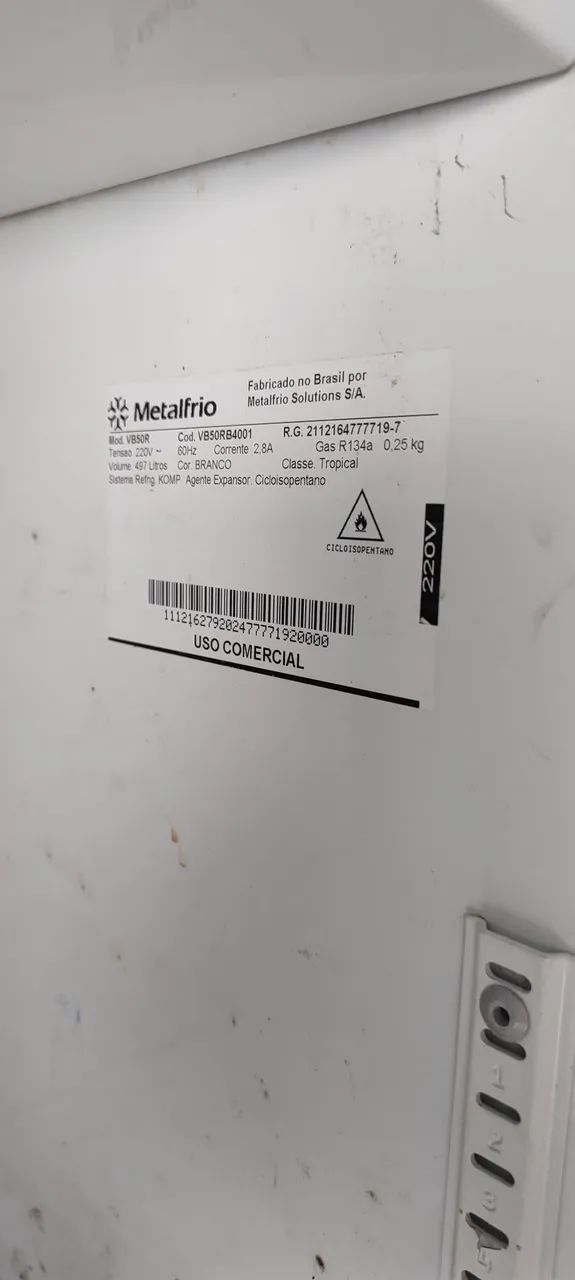 Freezer expositor metalfrio uma porta - Geladeiras e Freezers