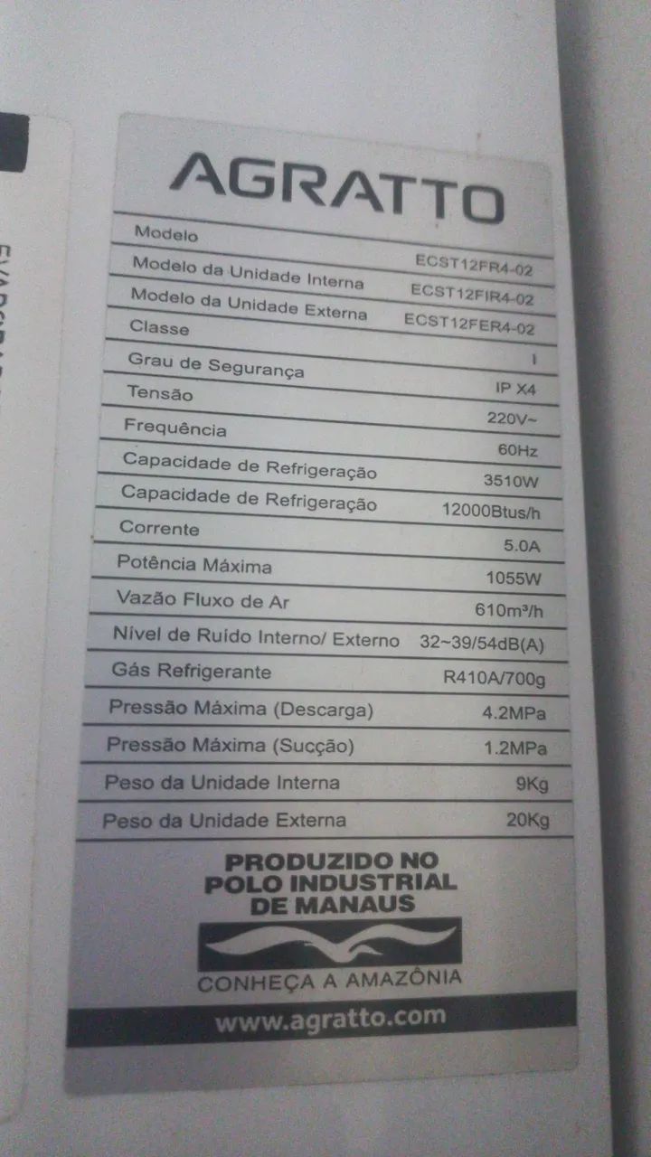 Ar condicionado 12000 btus