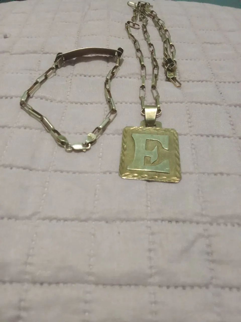 Cordão e pulseira de prata  - Foto 2