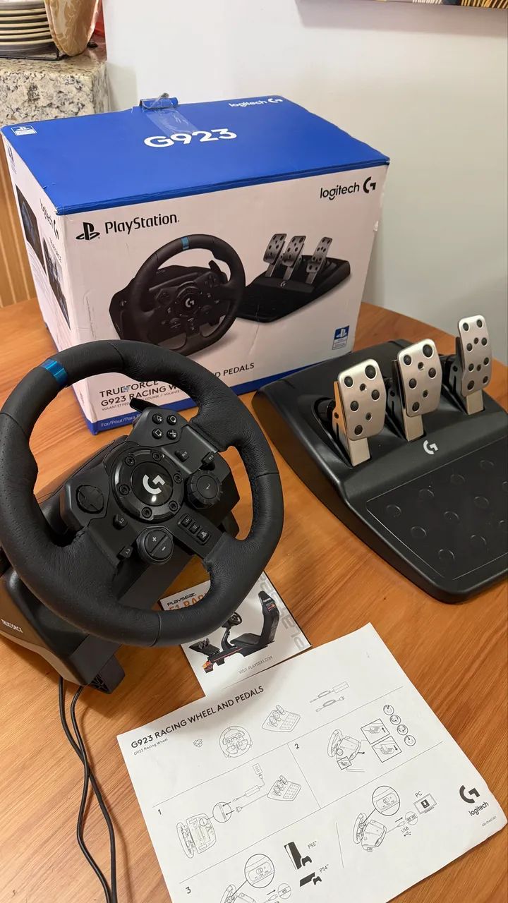 Volante Logitech G923 TrueForce - Completo e em ótimo estado - Foto 2