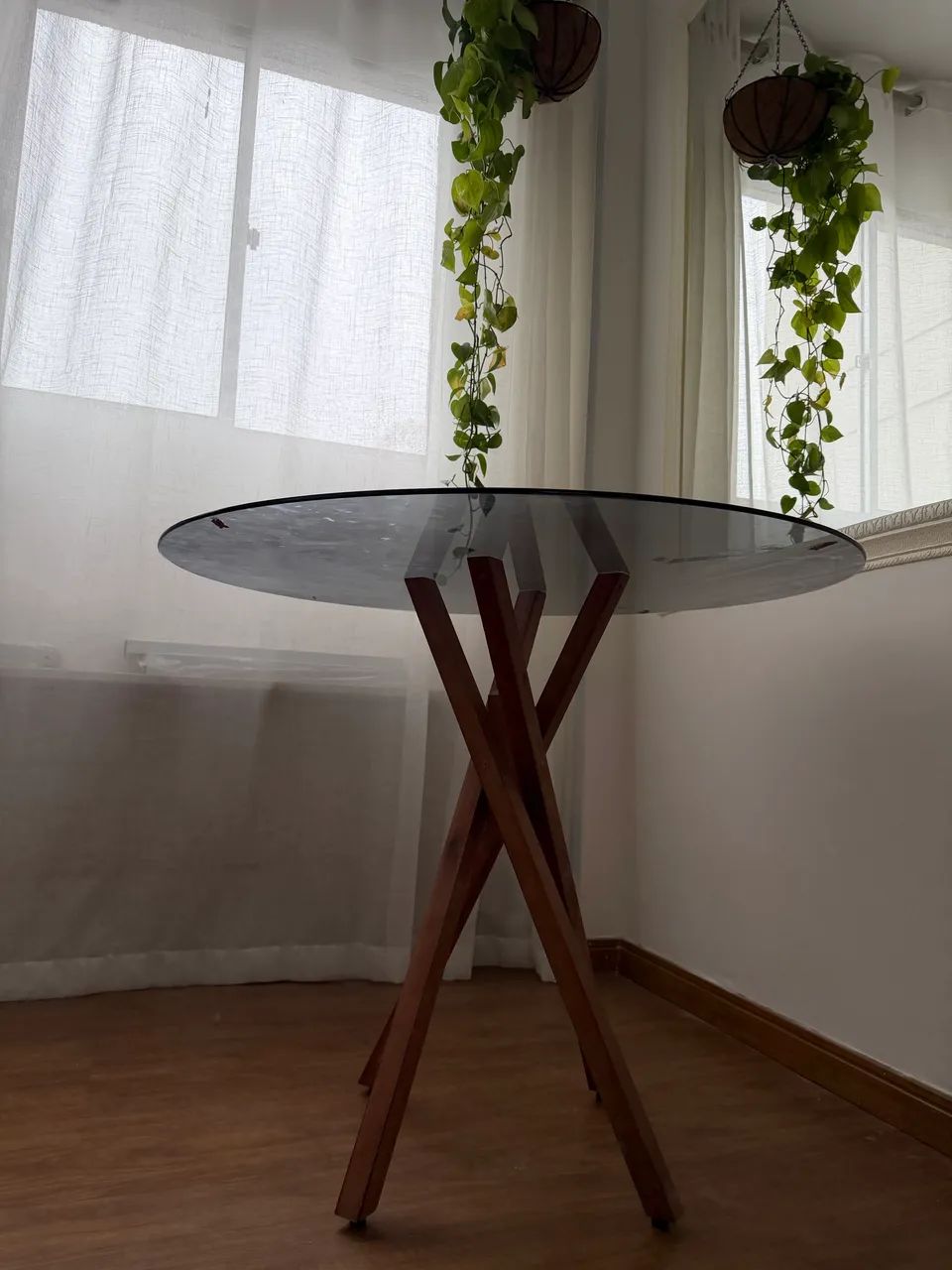 Mesa de vidro temperado fume - Foto 4