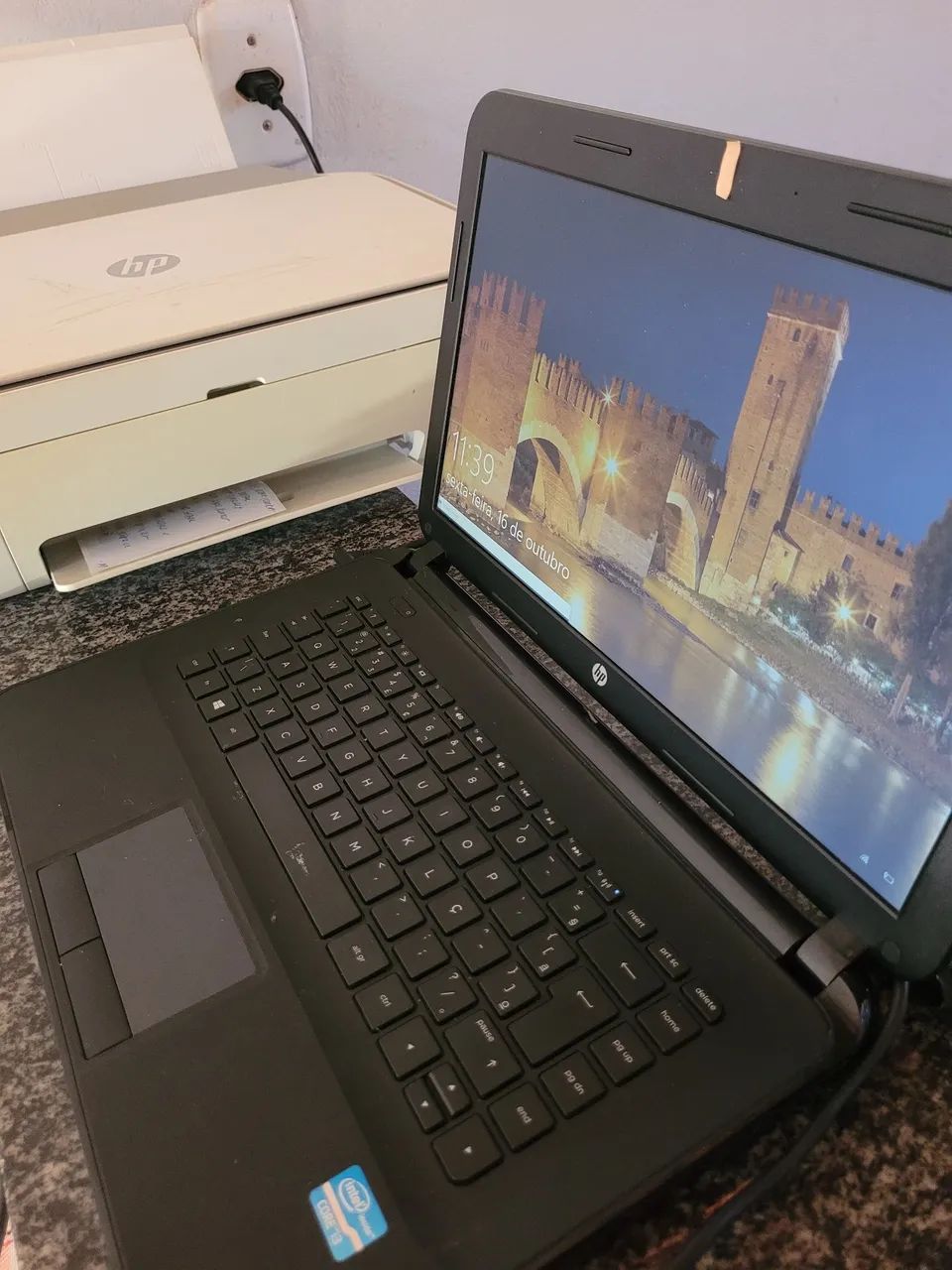 Notebook e impressora HP