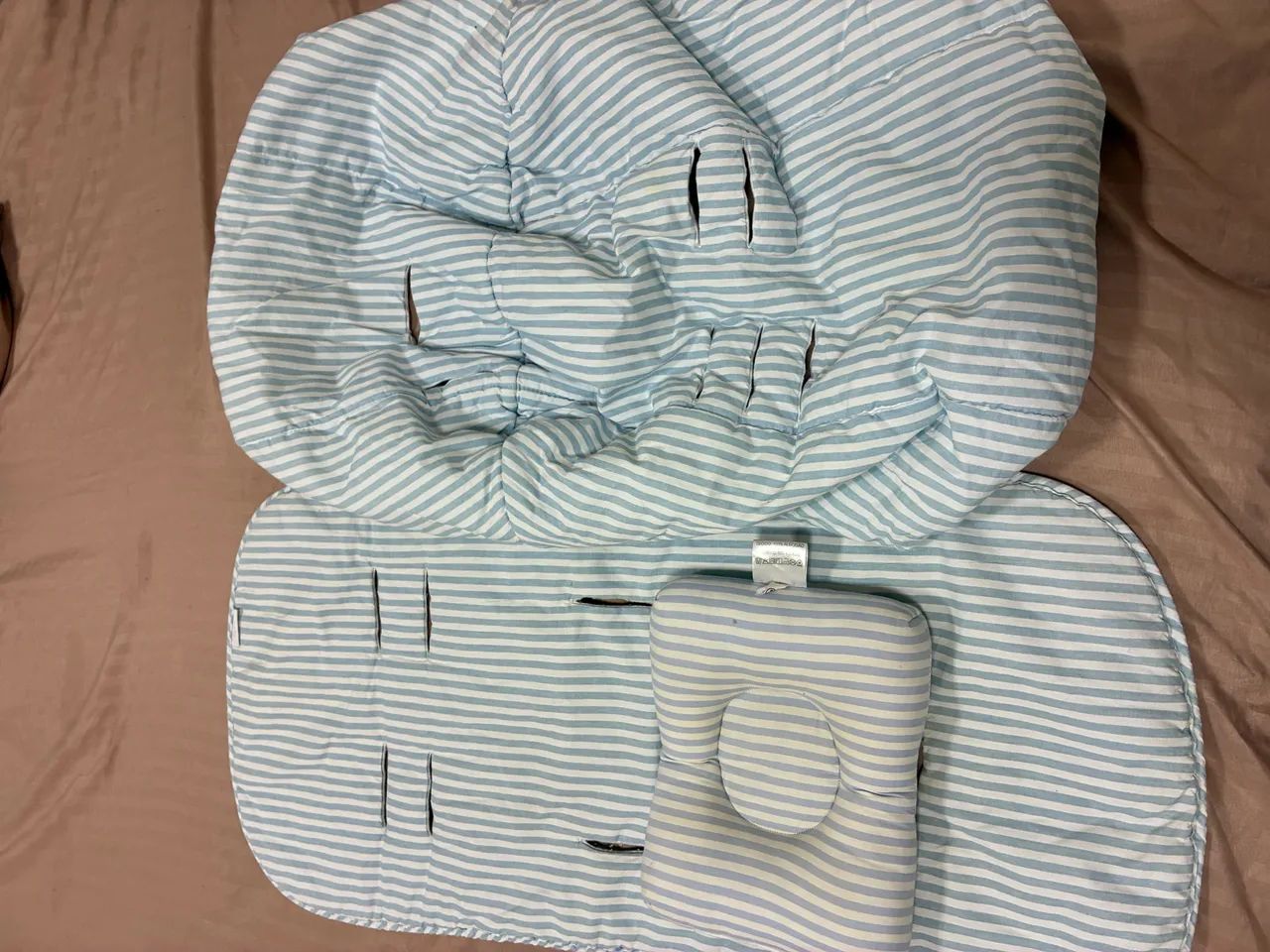 Kit protetor carrinho e bebê conforto menino
