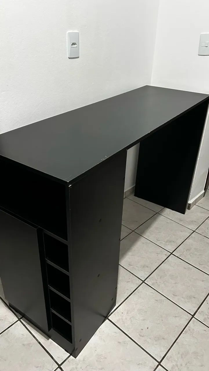 Mesa tipo bancada preta  - Foto 3
