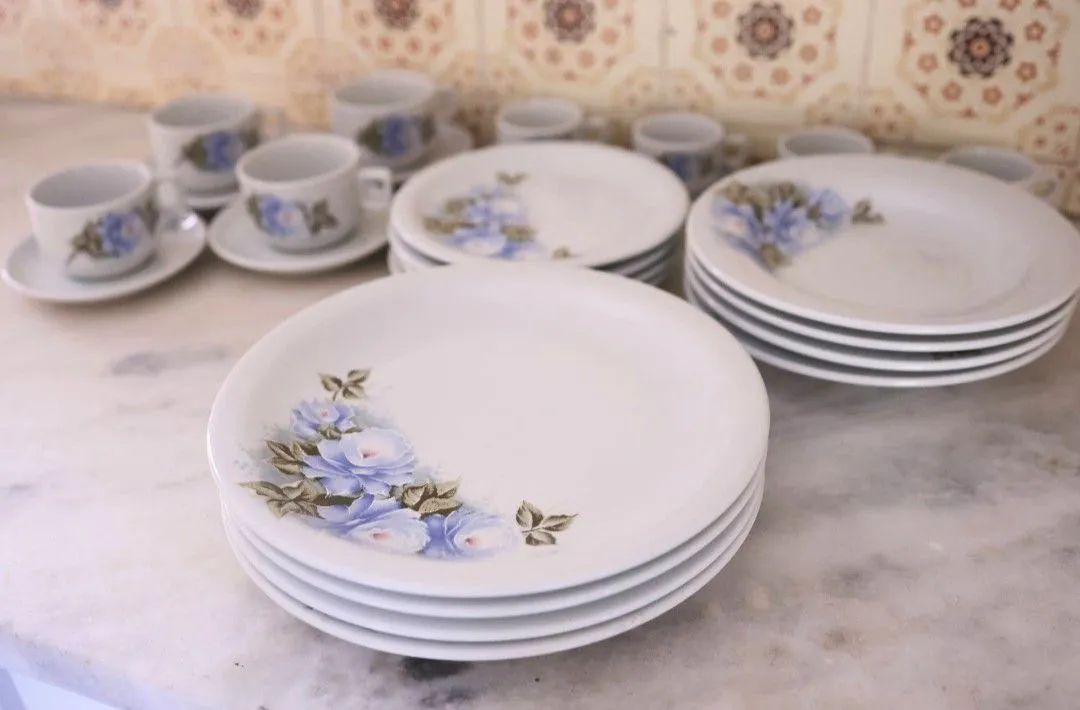 Conjunto de jantar anos 60 completo 4 pessoas 20 peças cozinha vintage colecionador lindo - Foto 2