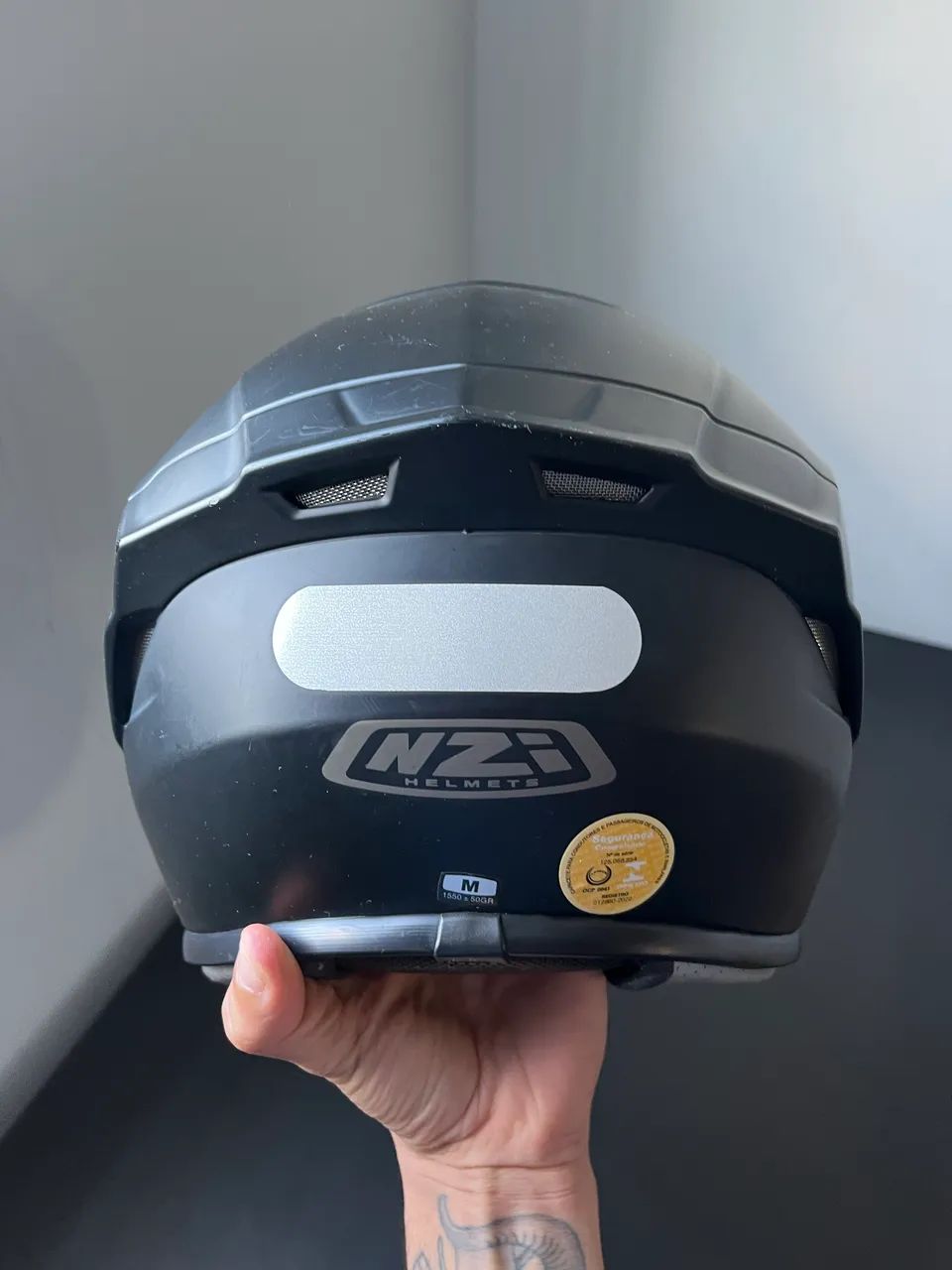 Capacete tamanho 58 (M) NZI casco de vidro 