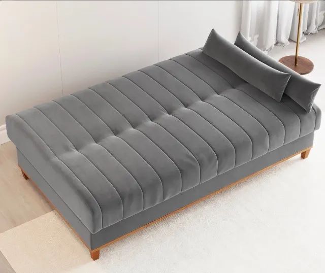 Sofá-Cama Versátil Grafi 180 Veludo - Foto 4