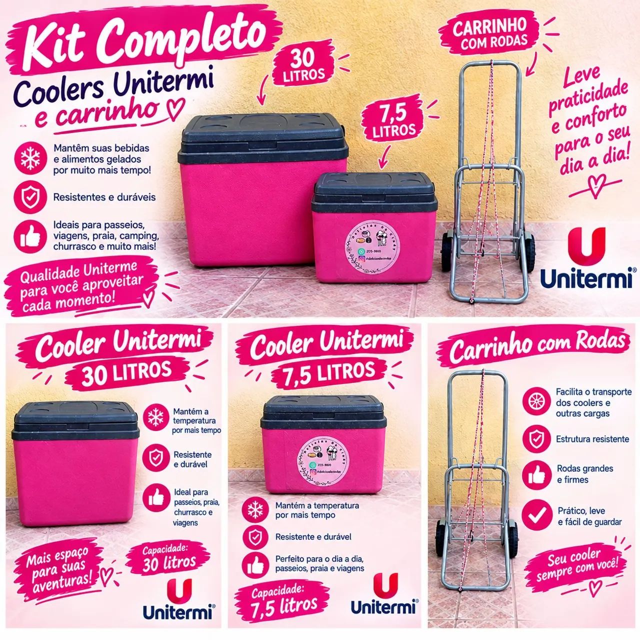 Coolers e carrinho