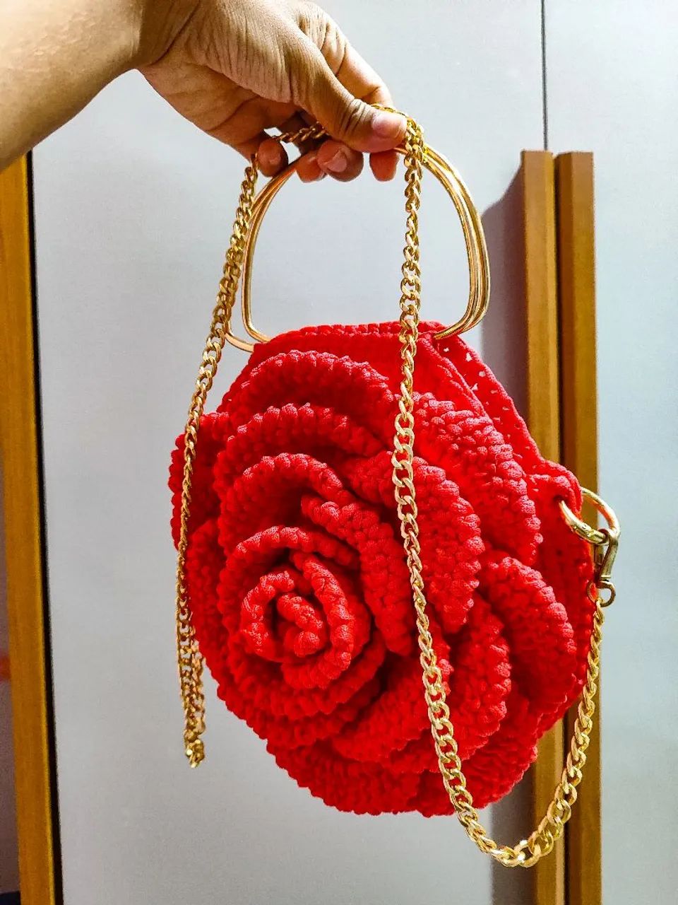 BOLSA DE CROCHÊ (FLOR) - Foto 2