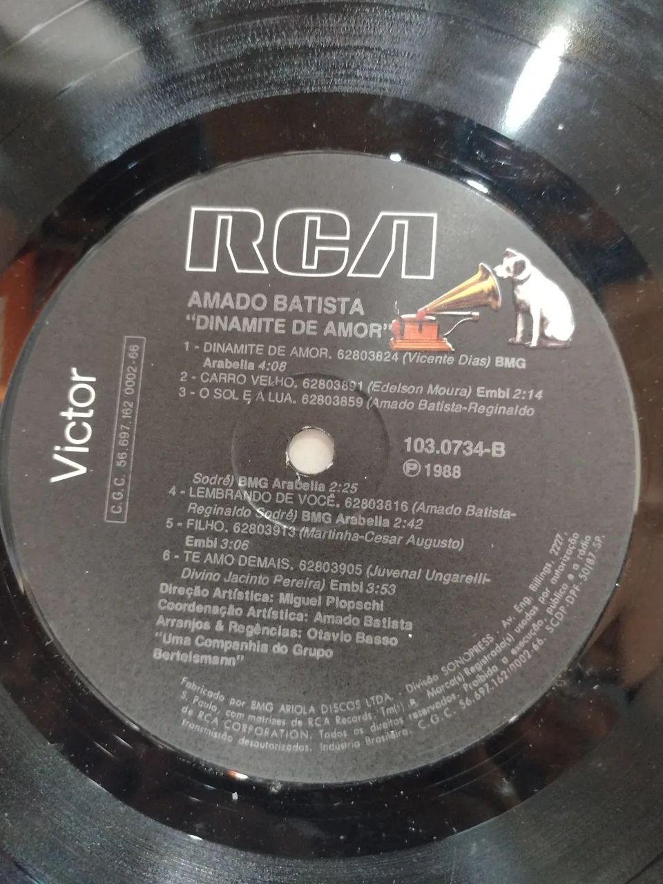 Disco Vinil LP Amado Batista - Dinamite de Amor  - Foto 2