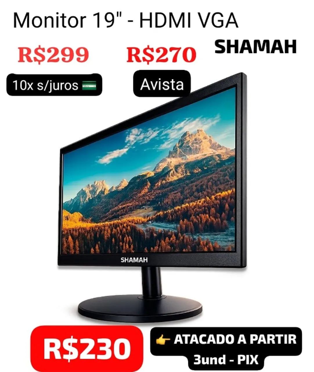 MONITOR 19.5" LACRADO COM GARANTIA VALOR PRA COMPRA A PARTIR 3UND