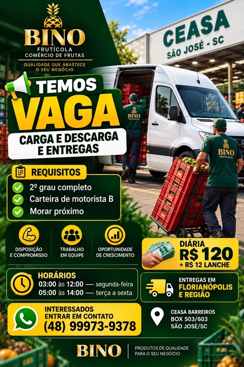 Serviço de carga e descarga e apoio. 