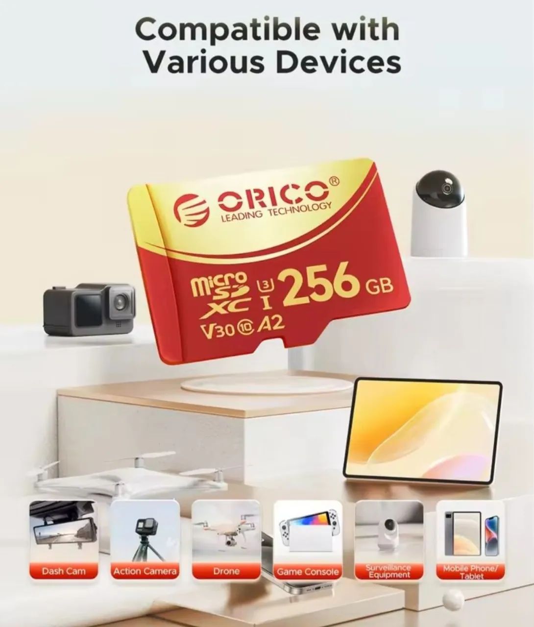 Cartão Orico 64GB Micro SD SDXC C10 - Foto 2
