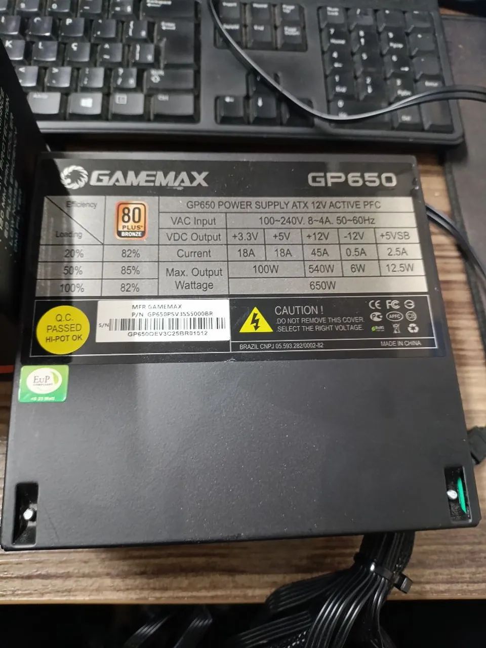 Fonte nova 650w 80plus Bronze - Foto 2