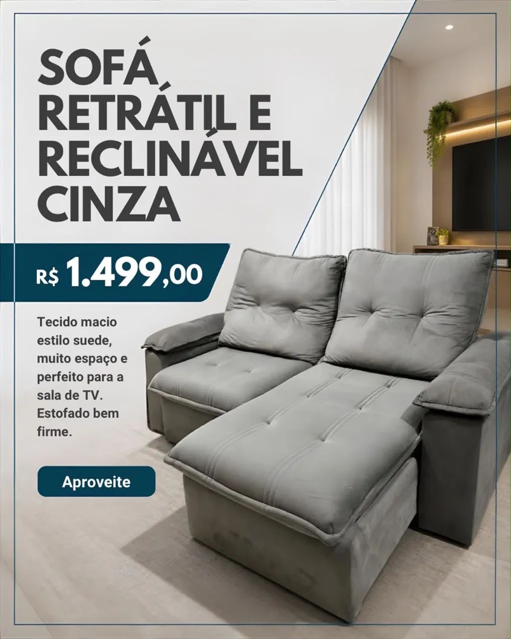 Sofá Retrátil 