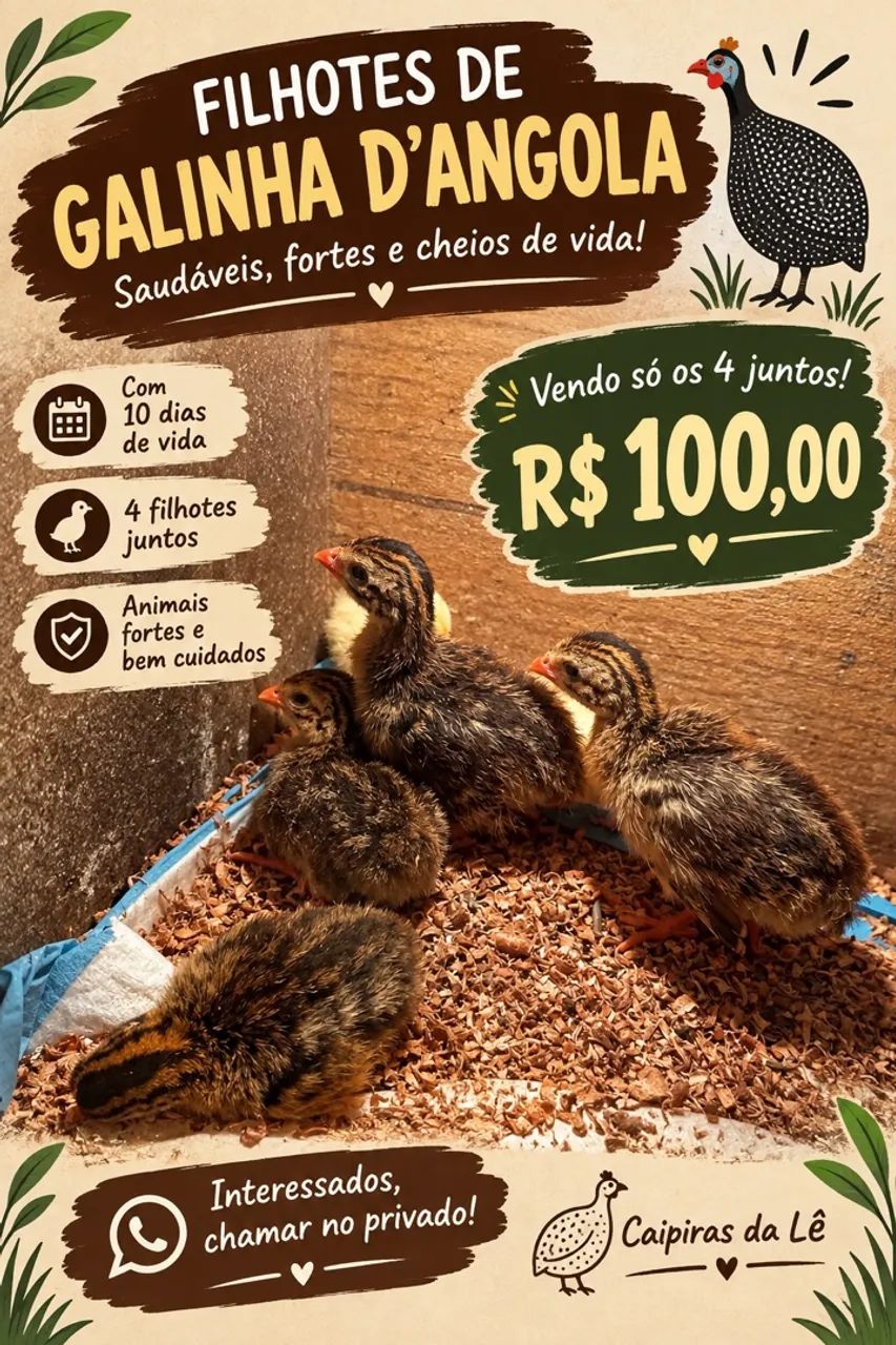Lote de 4 angolinhas 