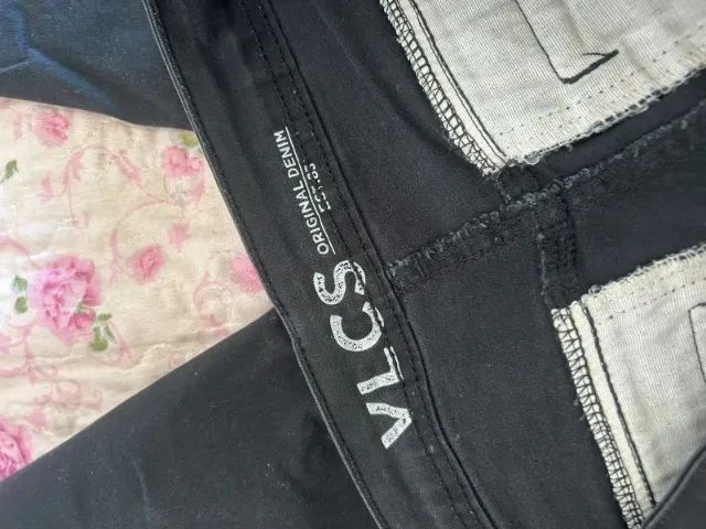 2 Calças de Sarja Preta - Marca VCLS (usado)  - Foto 3