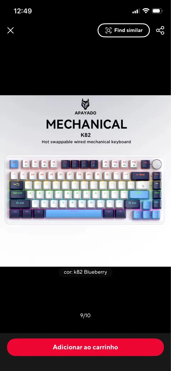 Teclado mecânico Apayado K82 - Foto 5