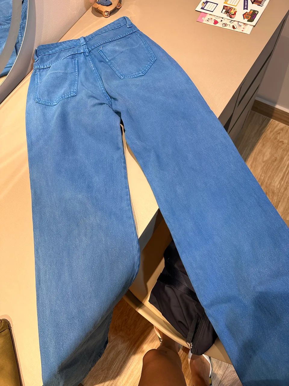 Calça wide azul  - Foto 3
