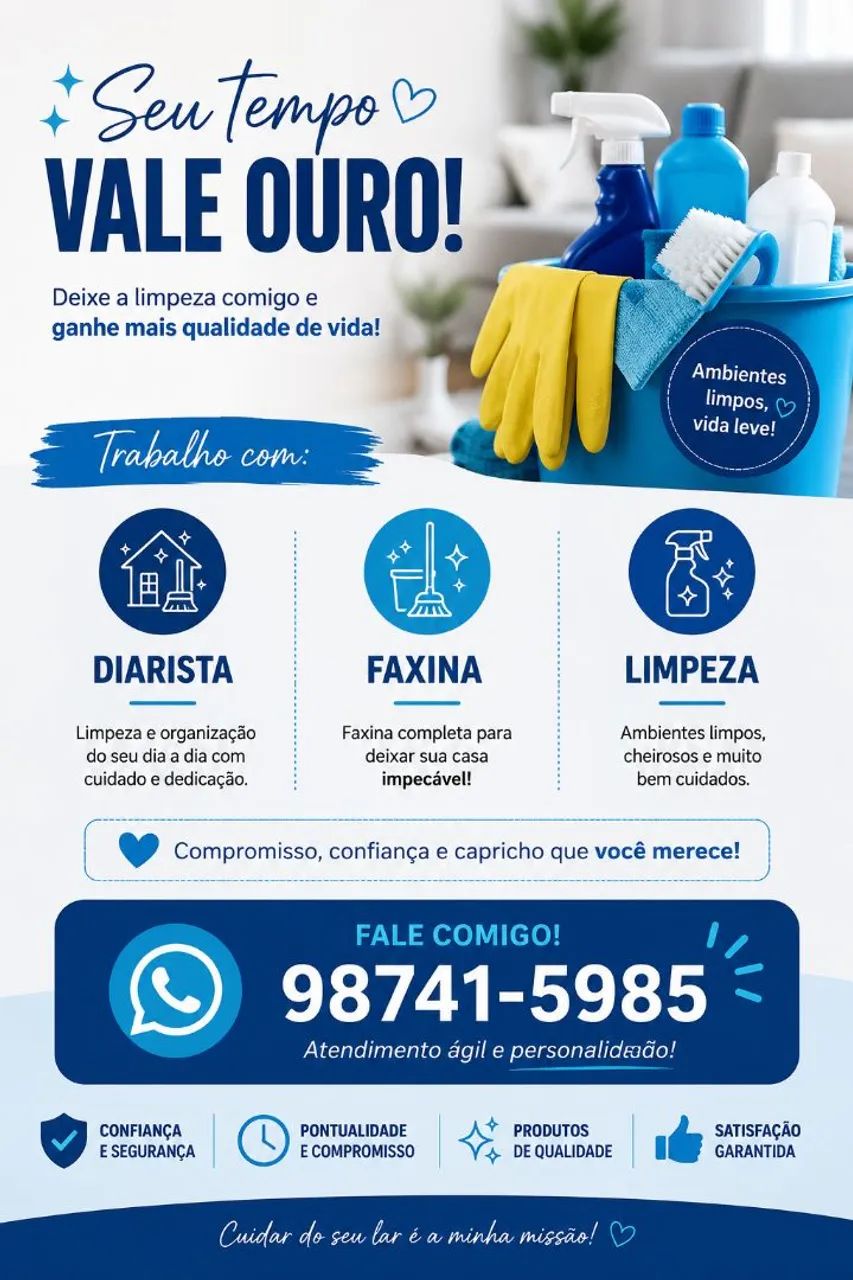 Diarista, faxina e limpeza